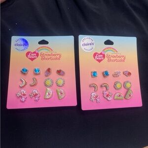 Claire’s strawberry shortcake earrings